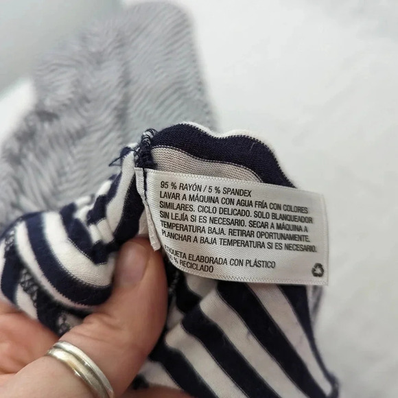 Merona striped navy and white maxi sun dress, women's size extra small  A11 - Picture 5 of 5